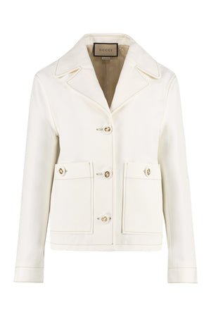 GUCCI Contrasting Color Canvas Jacket for Women