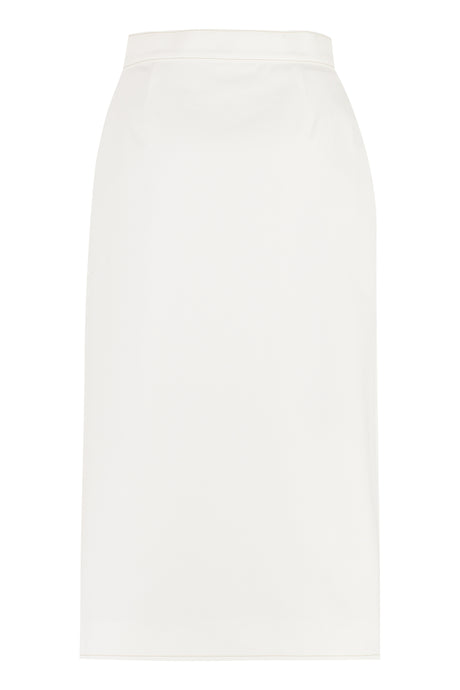 GUCCI Must-Have White Cotton Midi Skirt for Women - SS23 Collection