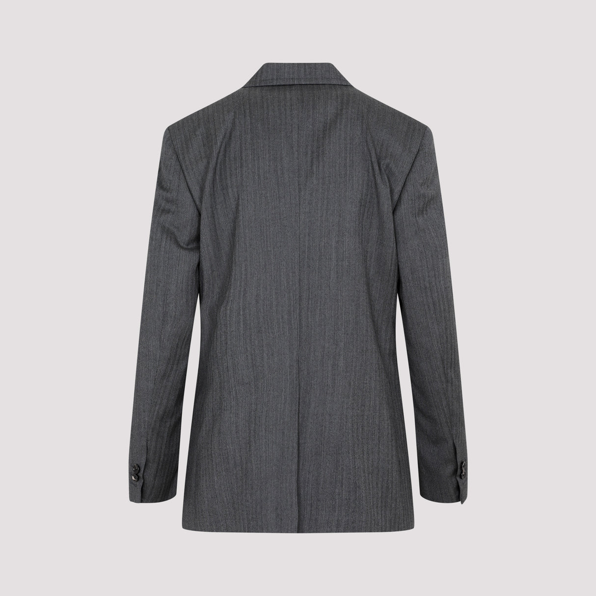 BOTTEGA VENETA Women's Grey Wool Chevron Jacket for SS23 Season