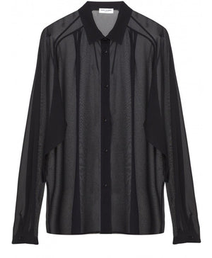 Black Silk Shirt for Men