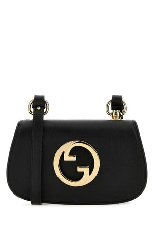 GUCCI BLONDIE MINI レザーショルダーバッグ (黒) （FW24）