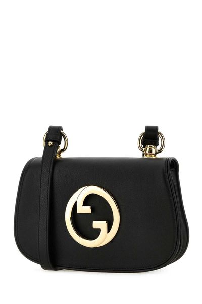 GUCCI BLONDIE MINI レザーショルダーバッグ (黒) （FW24）