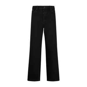 Women's Black Cotton Ankle Cut Jeans