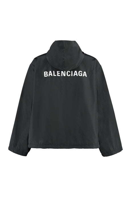 BALENCIAGA Men's Technical Fabric Hooded Full-Zip Jacket for FW23