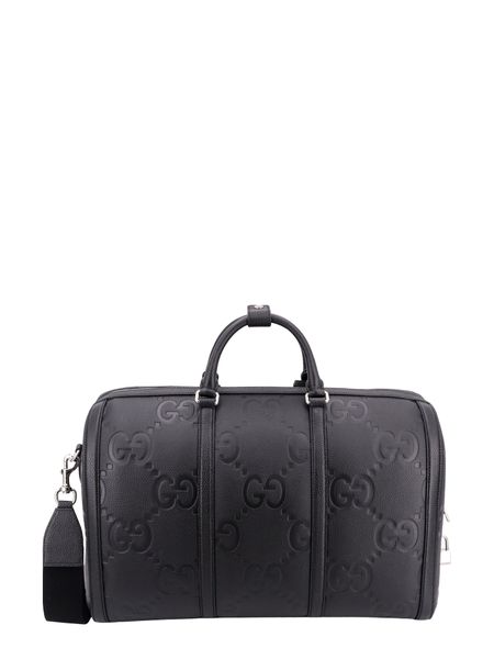 GUCCI Black Leather Travel Handbag for Men - SS24 Collection