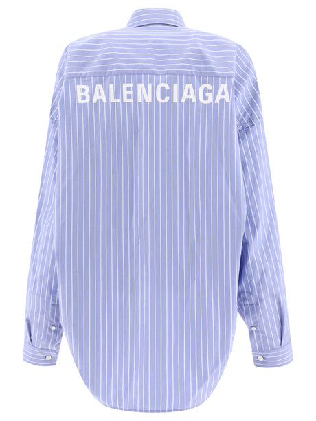 BALENCIAGA Blue 24SS Women's Shirt for Everyday Comfort