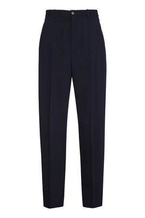 BALENCIAGA Blue Wool Trousers for Men - SS23 Collection