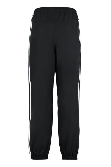 Women's Black Techno Fabric Track Pants for SS23 Collection