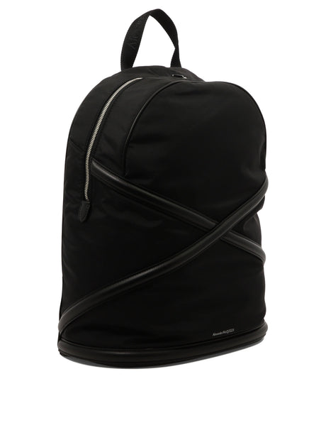 حقيبة ظهر أسود من النايلون الأصلي للرجال
