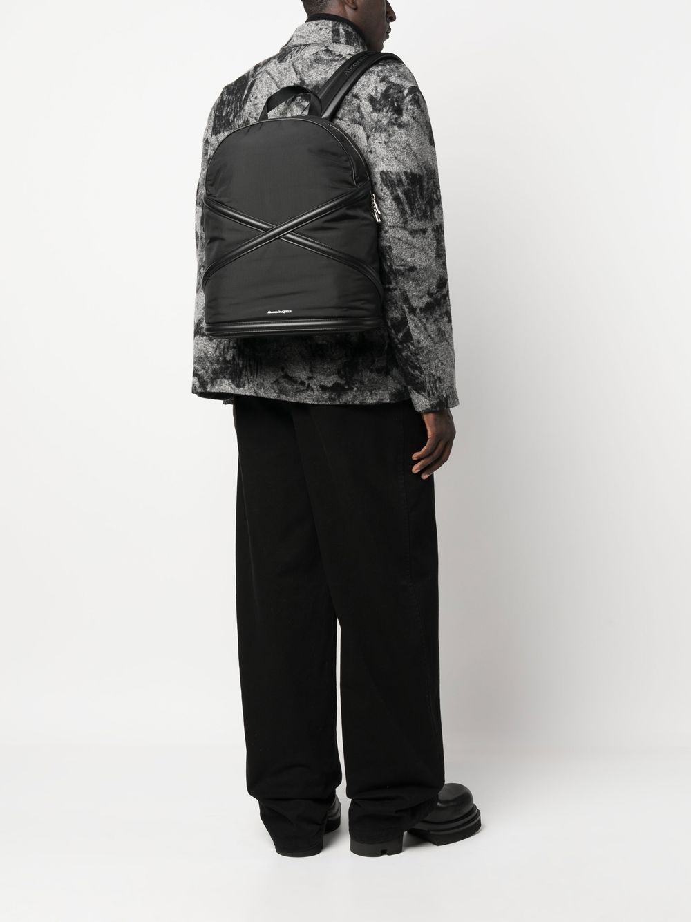 Men's Black Polyamide Backpack for FW23