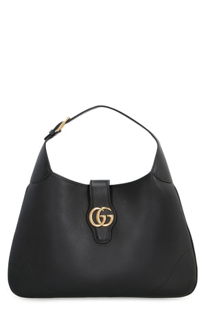GUCCI Aphrodite Black Leather Shoulder Handbag for Fashionable Women