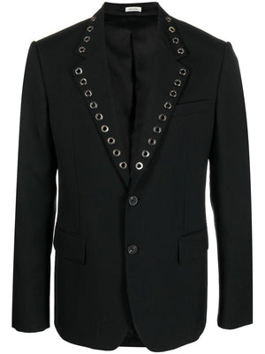 Black Eyelet Reversible Jacket for SS23