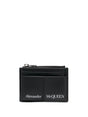 ALEXANDER MCQUEEN Black Zip Holder for Men - Small Leather Goods for SS23