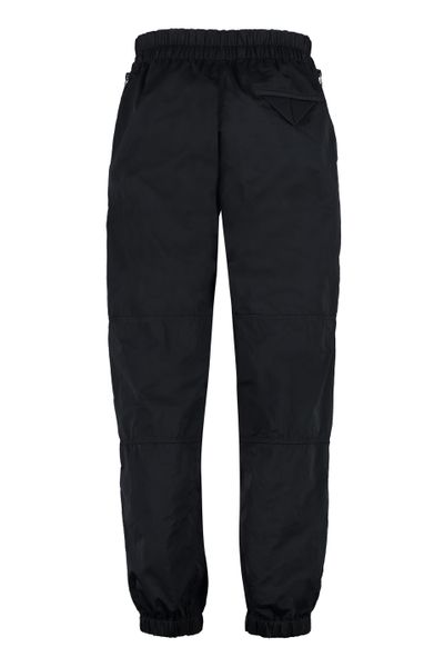 Men's Canvas Cargo Trousers with Cuffed Ankles - Black