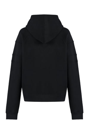 Áo Hoodie Nữ Cổ Tàu, Cổ Tay và Gấu Áo Đan Rib