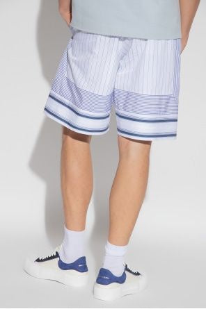 ALEXANDER MCQUEEN White Elasticated Shorts for Men - SS23 Collection