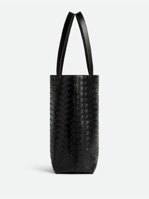 BOTTEGA VENETA Classic Intrecciato Tote Handbag for Men in Black