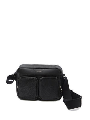 SAINT LAURENT Black Leather Handbag for Men - City Style from SS24 Collection
