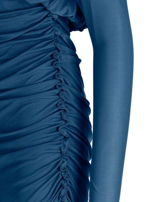 SS23藍色粘膠製洋裝