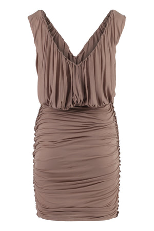 SAINT LAURENT Elegant Cupro Dress in Nude and Neutrals for Women | SS23 Collection