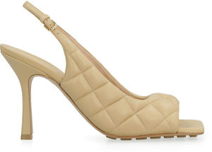 BOTTEGA VENETA Beige Padded Leather Slingback Pumps for Women