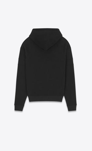 Black Raglan Laced Hoodie for Men - FW23 Collection