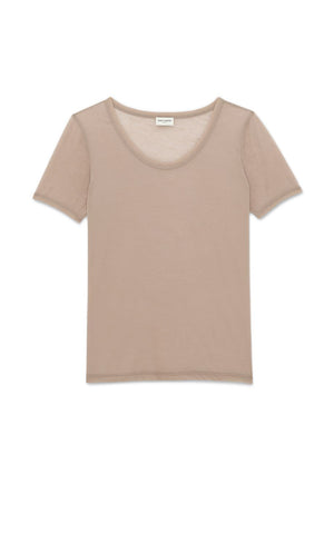 SAINT LAURENT Bois De Rose Round Neck T-Shirt for Men