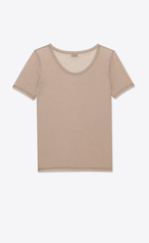 Men's Round Neck T-Shirt in Bois de Rose for SS23