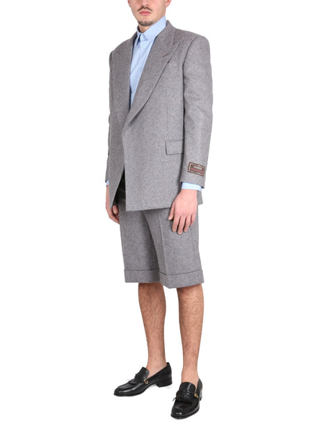 GUCCI Sophisticated Melange Cloth Shorts for Men