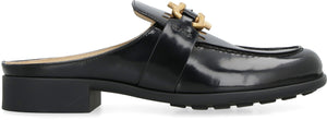 BOTTEGA VENETA Classic Black Leather Loafers with Front Horsebit for Women