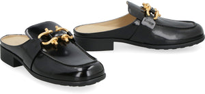 BOTTEGA VENETA Classic Black Leather Loafers with Front Horsebit for Women