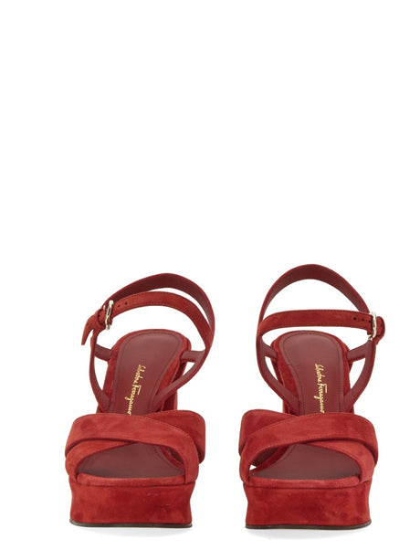 Ferragamo Elevate Your Style with Stunning 11.5cm Wedge Sandals