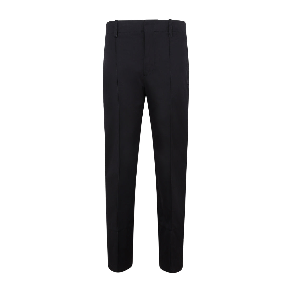 BOTTEGA VENETA Slim Leg Cotton Twill Trousers in Blue - SS23 Collection