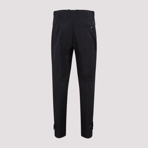 BOTTEGA VENETA Slim Leg Cotton Twill Trousers in Blue - SS23 Collection