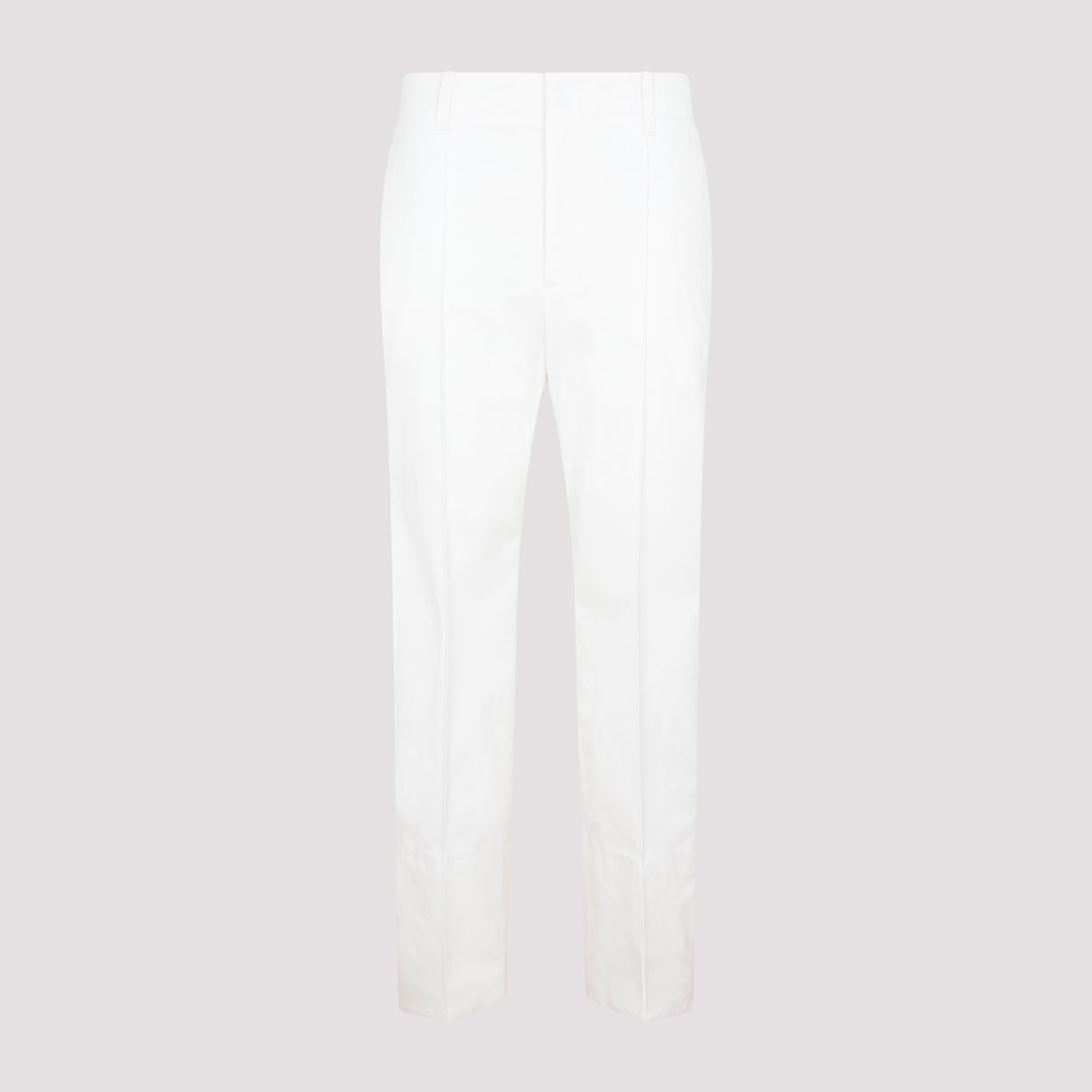 BOTTEGA VENETA Slim Leg Cotton Twill Trousers in Blue - SS23 Collection