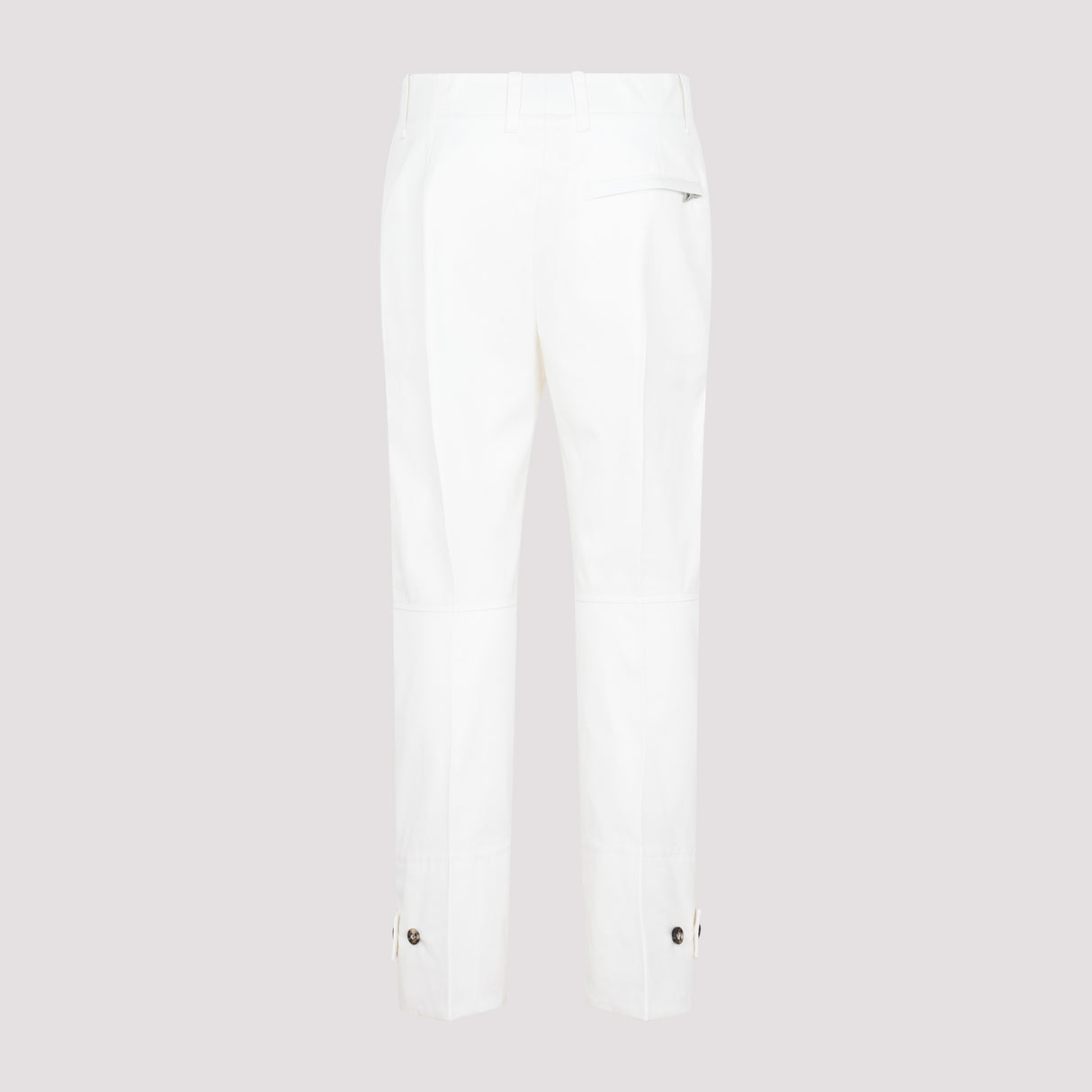 BOTTEGA VENETA Slim Leg Cotton Twill Trousers in Blue - SS23 Collection