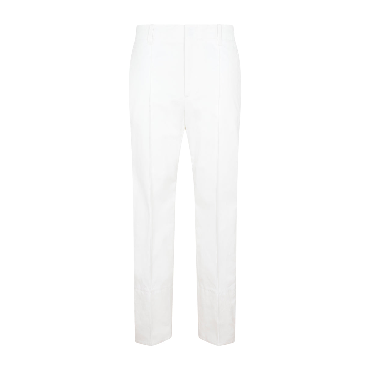 BOTTEGA VENETA Slim Leg Cotton Twill Trousers in Blue - SS23 Collection