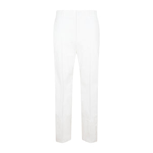 BOTTEGA VENETA Slim Leg Cotton Twill Trousers in Blue - SS23 Collection