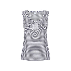 Blue Viscose Tank Top for Women - SS23 Collection