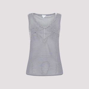 Blue Viscose Tank Top for Women - SS23 Collection