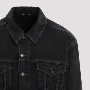 SAINT LAURENT Men's Black Denim Jacket - SS24