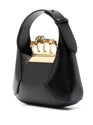 حقيبة يد مصغرة سوداء مُلفتة للأنظار مرصعة بالأحجار الكريمة للنساء