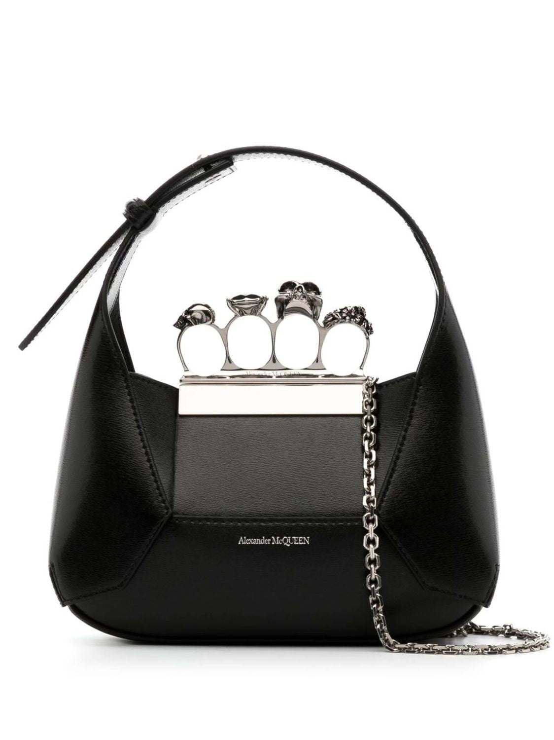 ALEXANDER MCQUEEN Mini Jewel-Encrusted Hobo Handbag