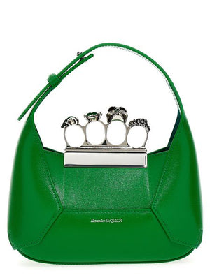 ALEXANDER MCQUEEN Mini Jewel-Encrusted Hobo Handbag