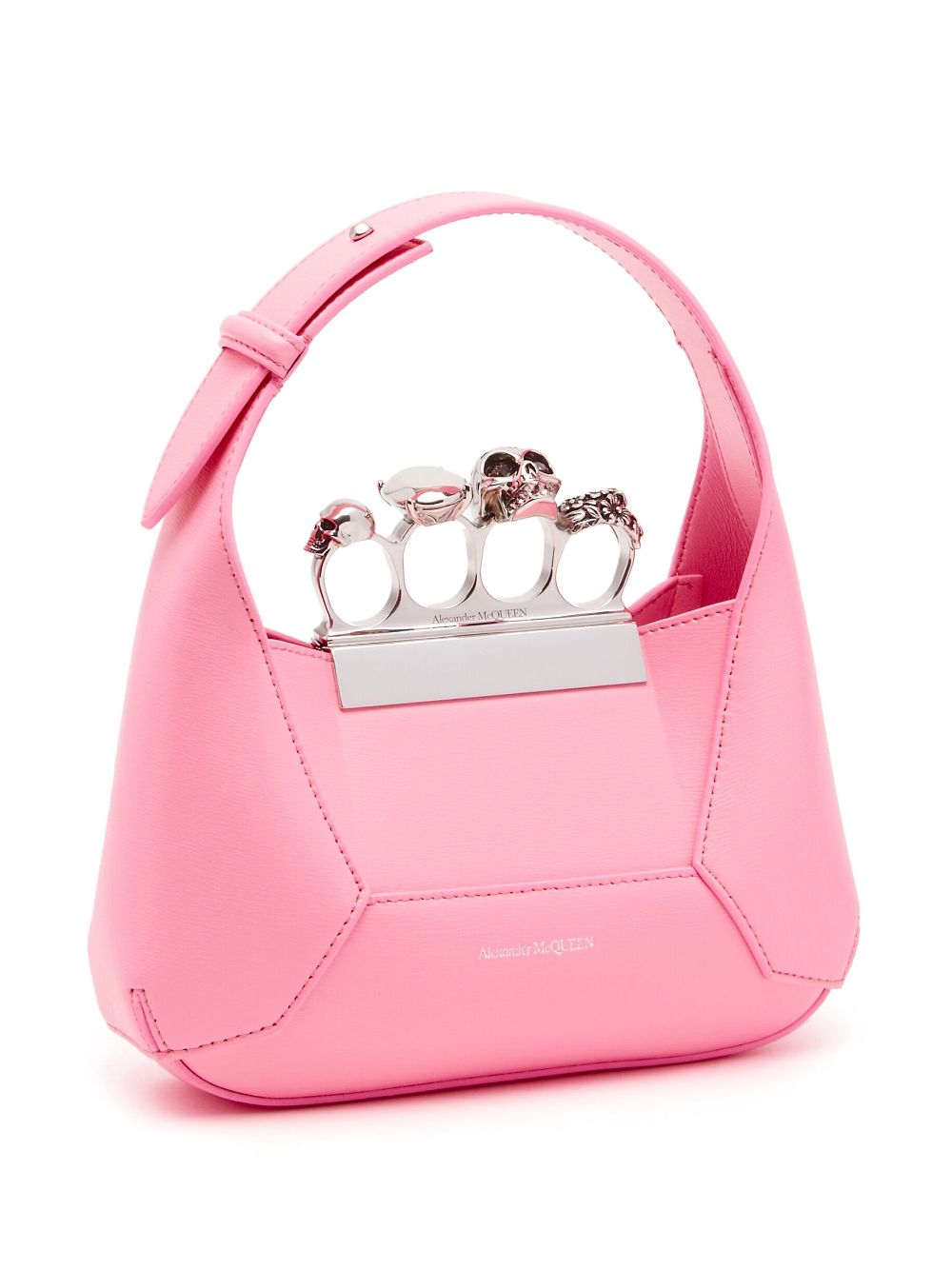 Jewelled Hobo Handbag Mini Handbag في الوردي الفلامنكو - FW23