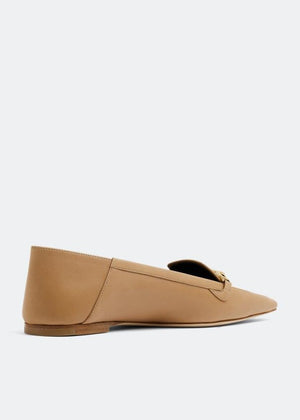 SAINT LAURENT Elegant Pointed Toe Loafers with Golden Bit - SS24 Collection