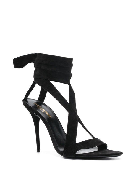 SAINT LAURENT Stunning Suede Sandals for Women in NERO - FW23 Collection