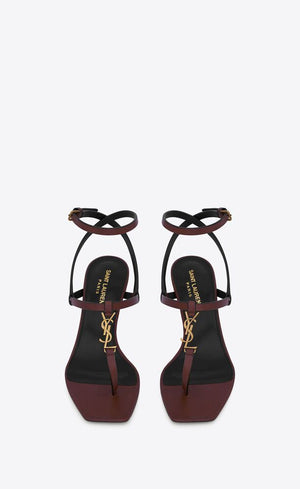 SAINT LAURENT Chic Raffia Open Toe Sandals - 6CM Stack Heel