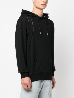 ALEXANDER MCQUEEN Men's Organic Crochet Harness Hoodie - SS23 Collection