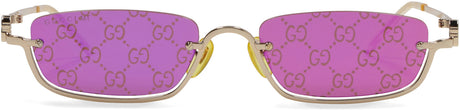 Stylish Rectangular Frame Sunglasses for Women - Purple
